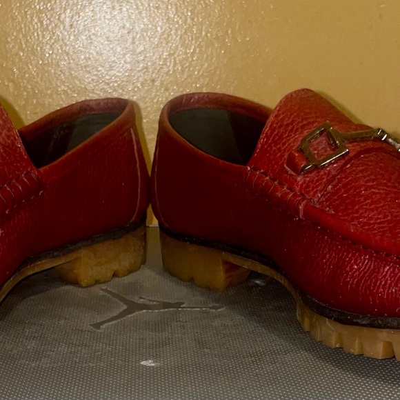 Gucci loafer horsebit size 9 red vibram gum sole clean 10!10 send offer - Picture 11 of 13